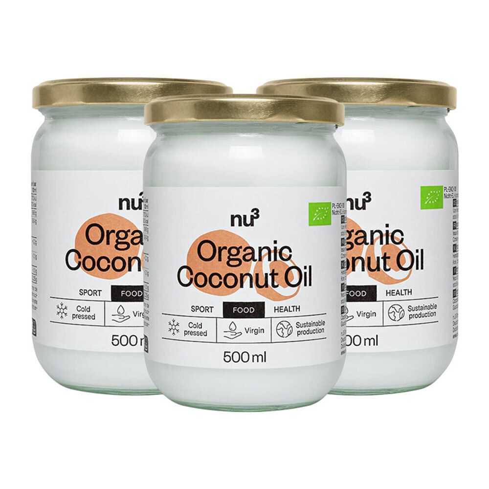 nu3 Olio di Cocco Bio Set da 3