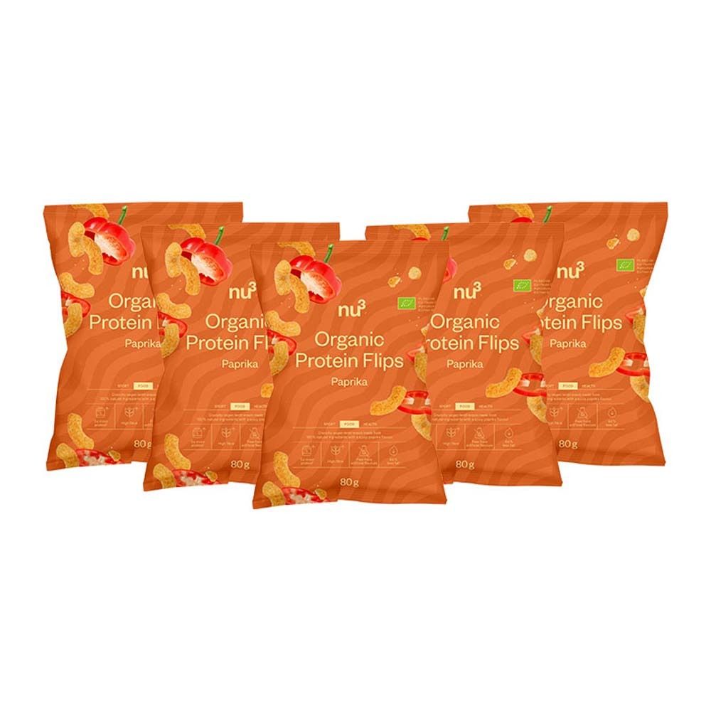  nu3 Organic Protein Chips, Paprika Set da 5