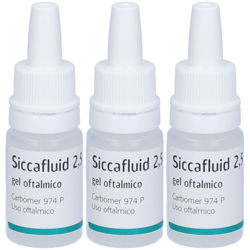 Siccafluid 2,5 mg/g Gel Oftalmico Set da 3