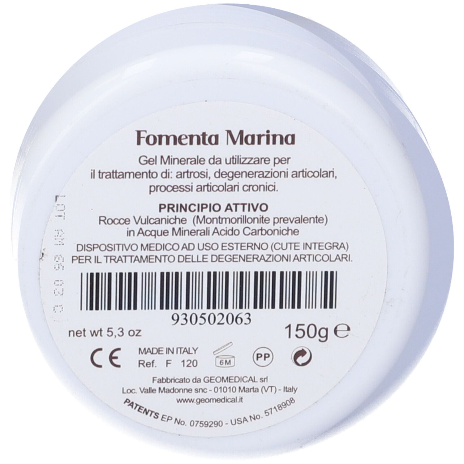 Geomedical Fomenta Marina Gel Minerale per l´Artrosi