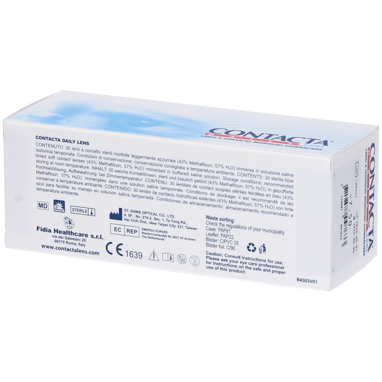 CONTACTA® Daily Lens  Tipo -7.50