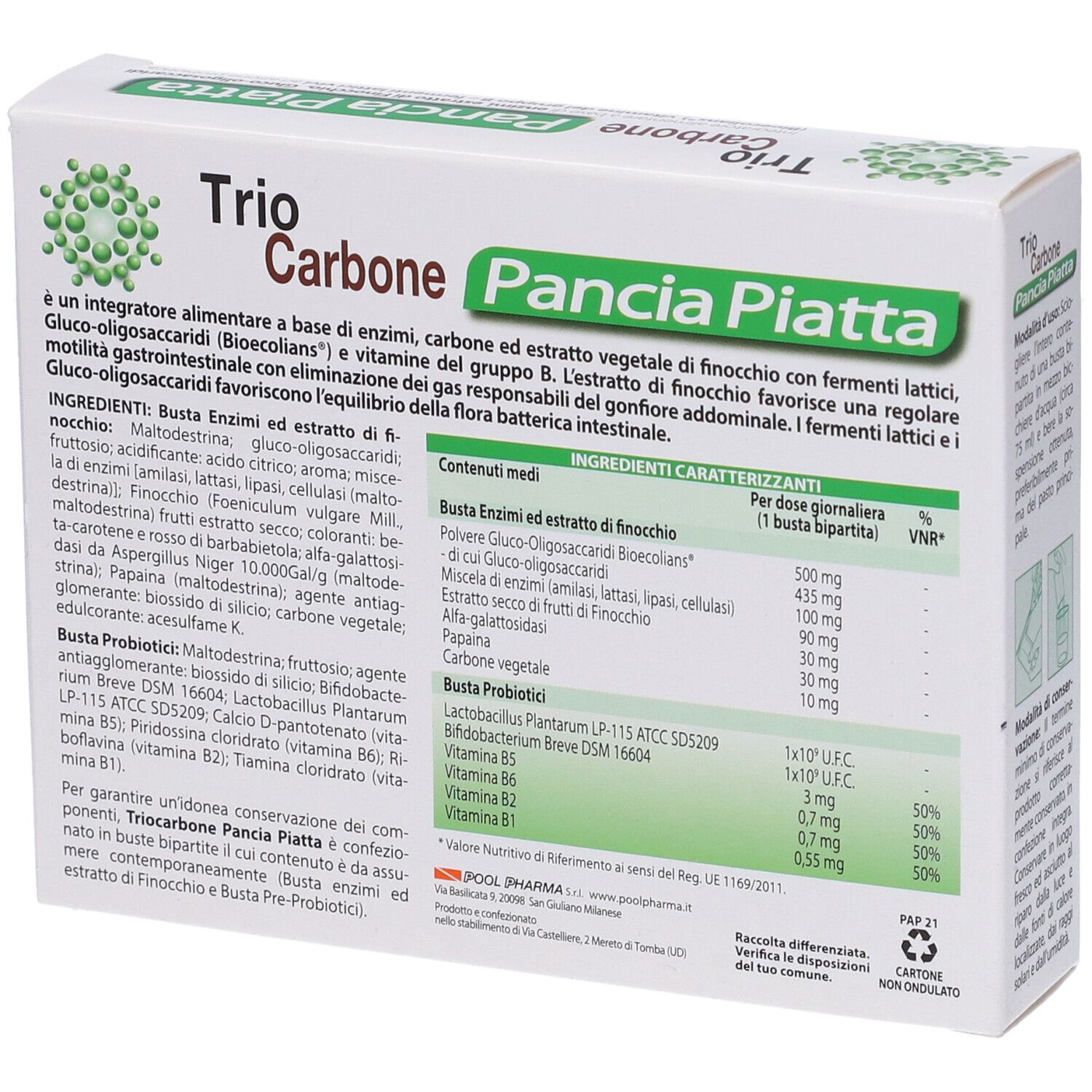 Trio Carbone Pancia Piatta