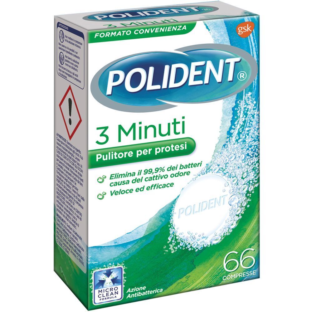 Polident Tripla 3 minuti Pulitore Protesi