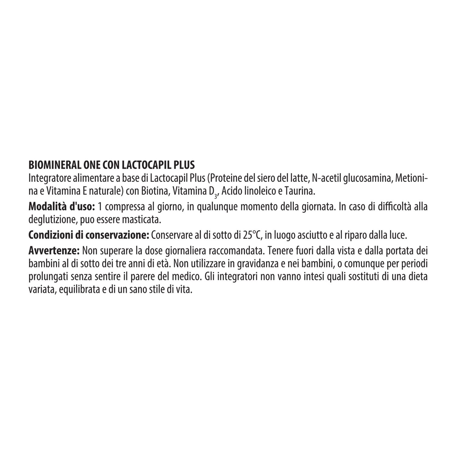 Capelli  BIOMINERAL ONE con Lactocapil Plus