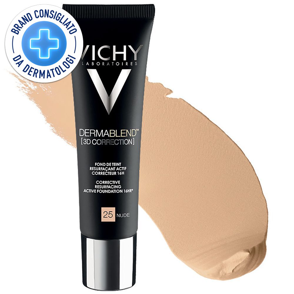 Vichy Dermablend 3D Fondotinta coprente per pelle grassa con imperfezioni tonalità 25 30 ml