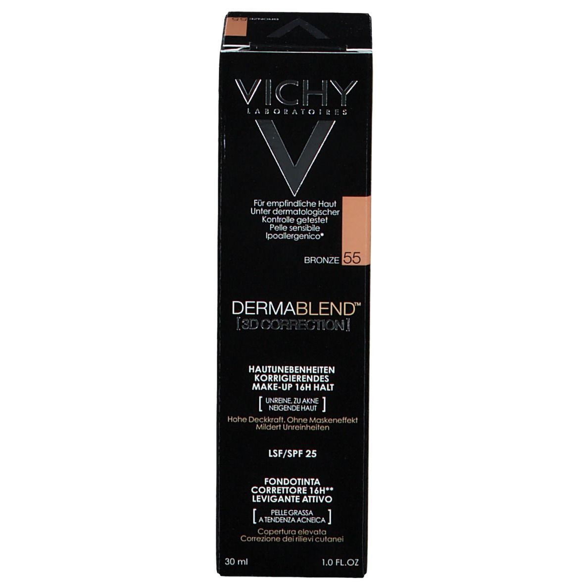 Vichy Dermablend 3D Fondotinta coprente per pelle grassa con imperfezioni tonalità 55 30 ml