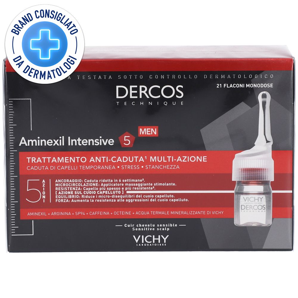 Vichy Dercos Aminexil trattamento anticaduta uomo 21 fiale 21 x 6 ml