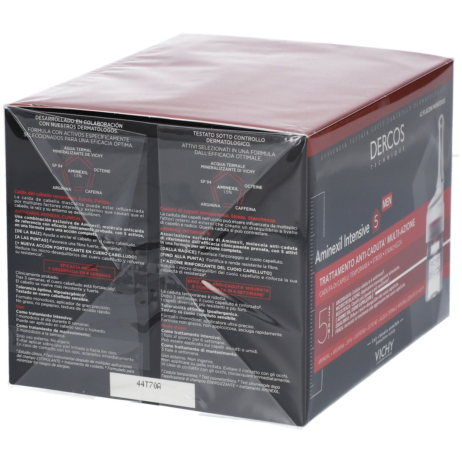 Vichy Dercos Aminexil trattamento anticaduta uomo 42 fiale 42 x 6 ml