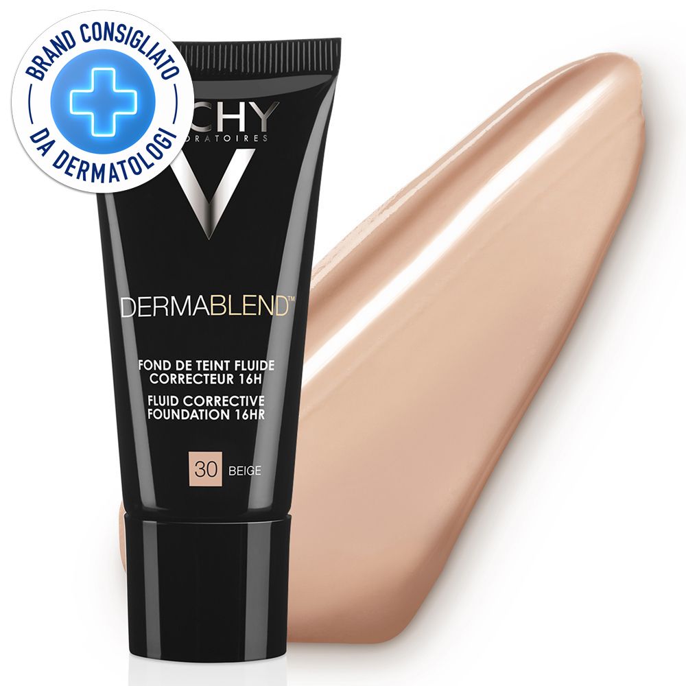Vichy Dermablend Fondotinta Correttore Fluido 16h tonalità 30 Beige 30 ml
