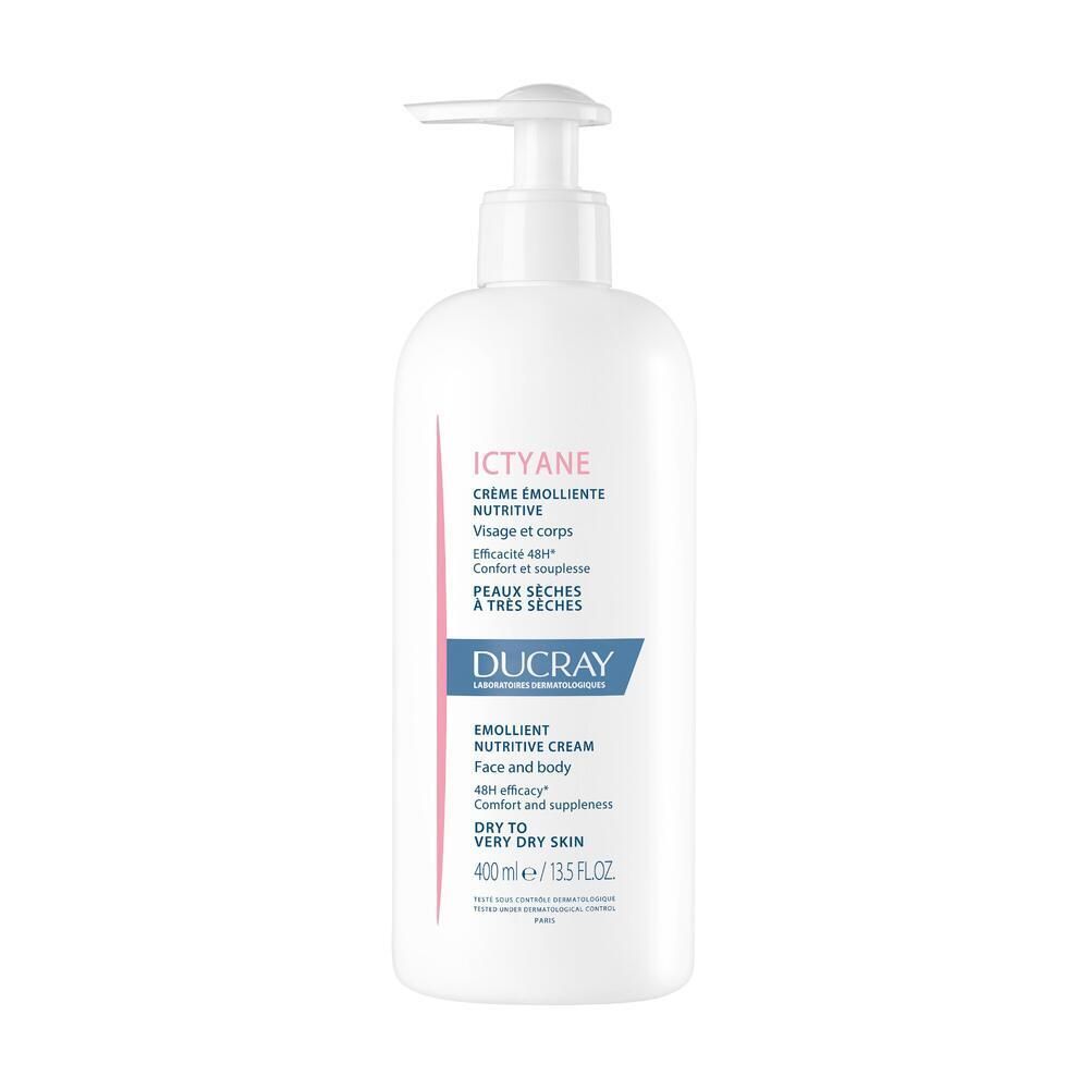 Ducray Ictyane Crema emolliente nutritiva 400ml - Pelle secca, pelle irritabile e fragilizzata