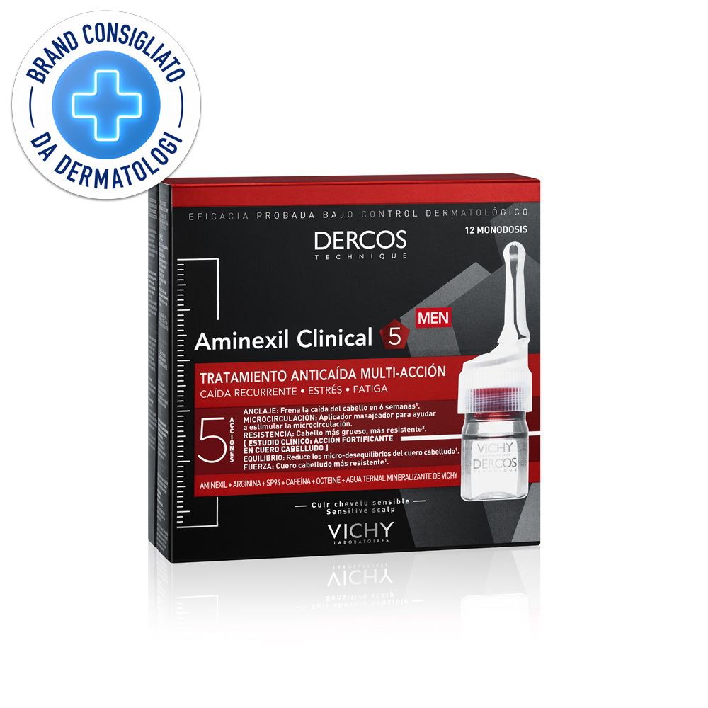 Vichy Dercos Aminexil trattamento anticaduta uomo 12 fiale 12 x 6 ml