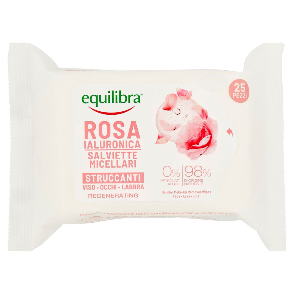 Equilibra® Rosa Ialuronica Salviette Micellari Struccanti - risparmia il 10% con il codice: EQUILIBRA10