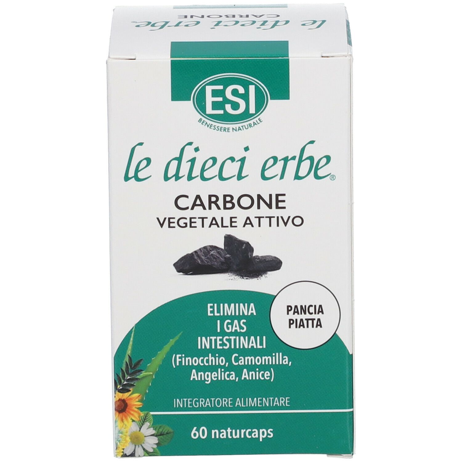 ESI le dieci erbe Carbone Vegetale Attivo