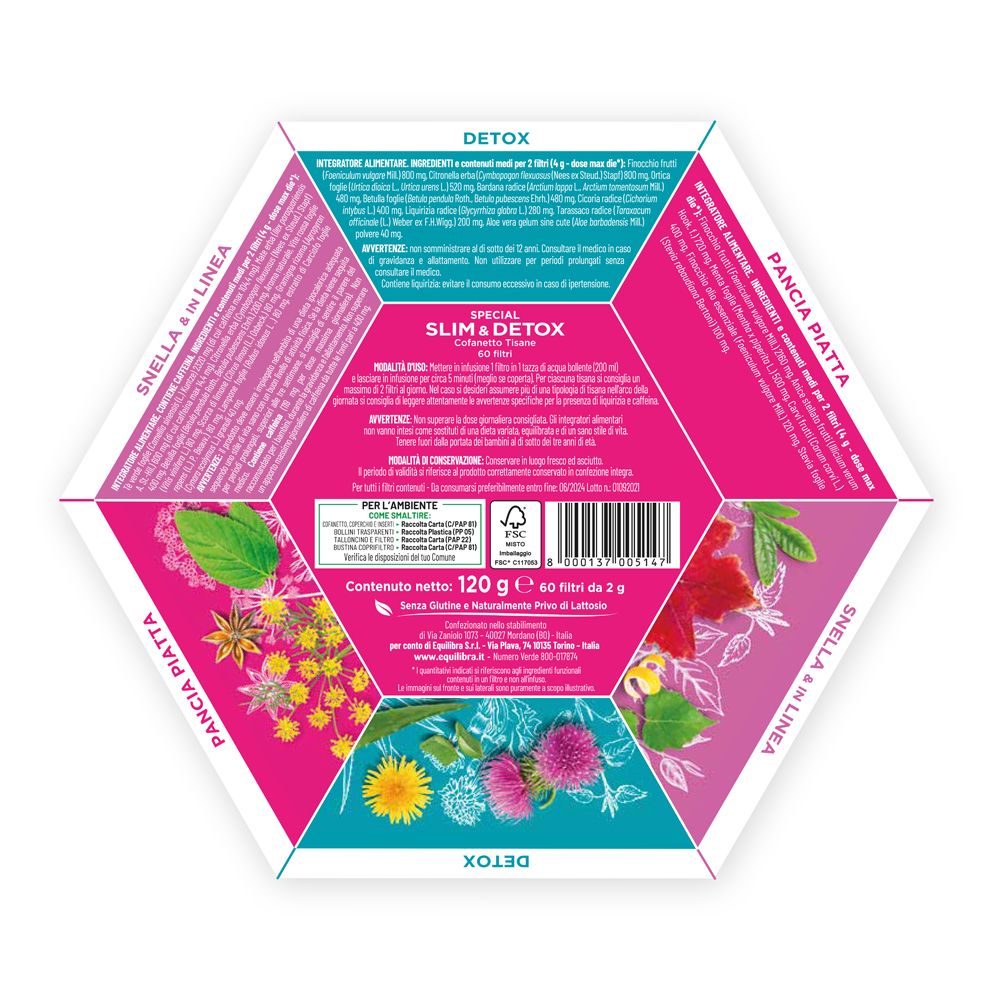 Equilibra® Cofanetto Tisane Slim & Detox - risparmia il 10% con il codice: EQUILIBRA10