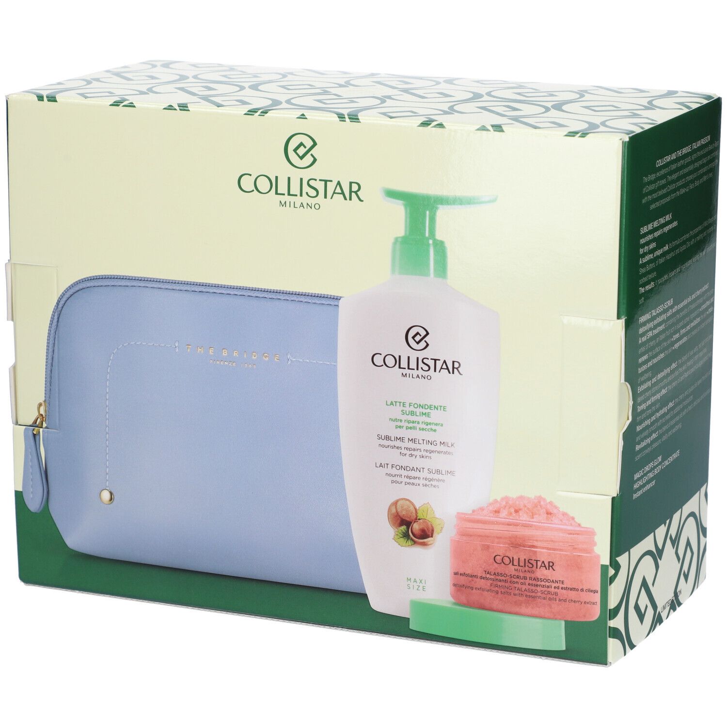 Collistar Cofanetto Latte Fondente Sublime + Talasso-Scrub Rassodante con Pochette The Bridge in Omaggio
