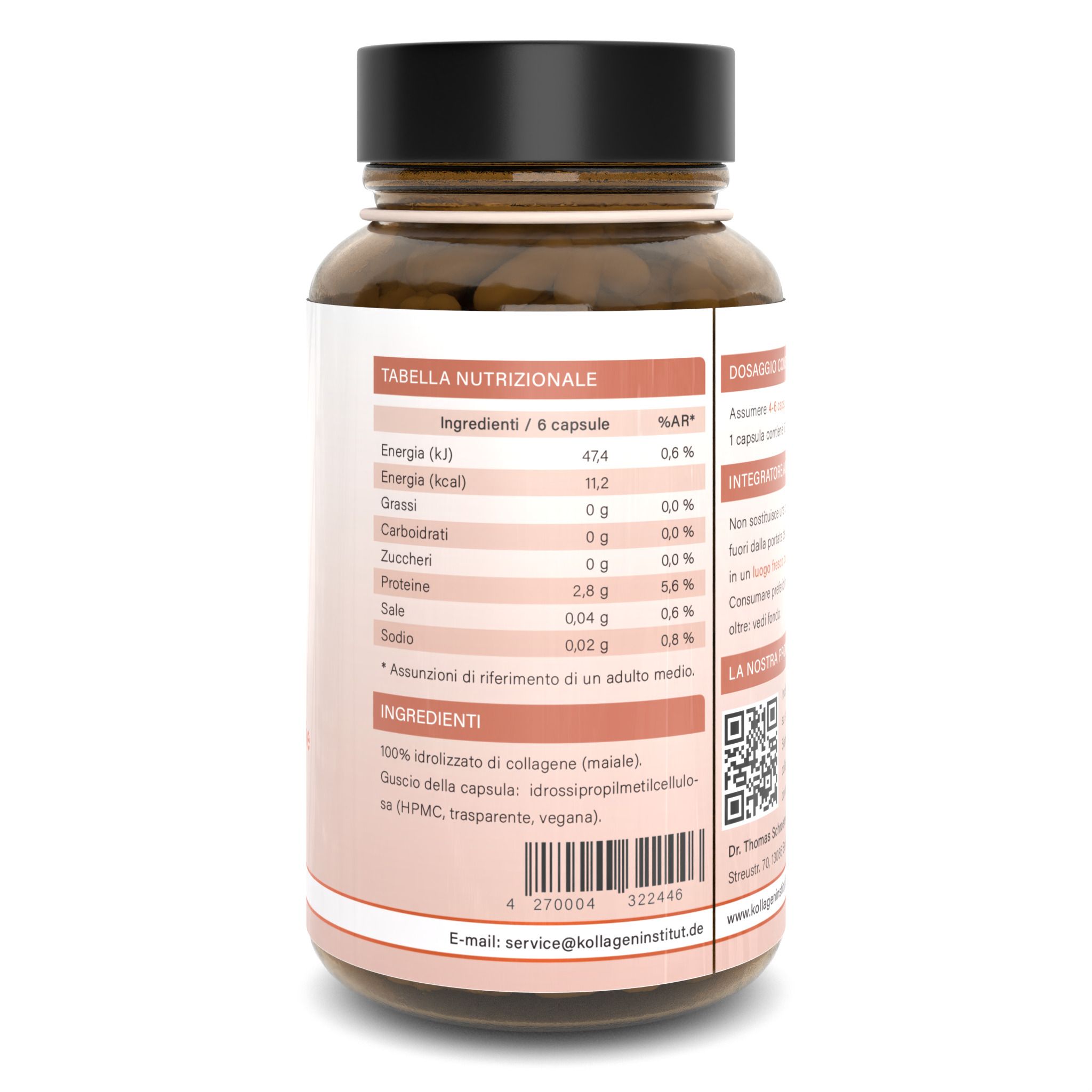 Kollagen Institut capsule di collagene per pelle, capelli e unghie